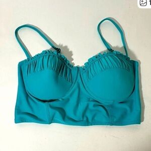 Teal Ruffled Women's Bralette